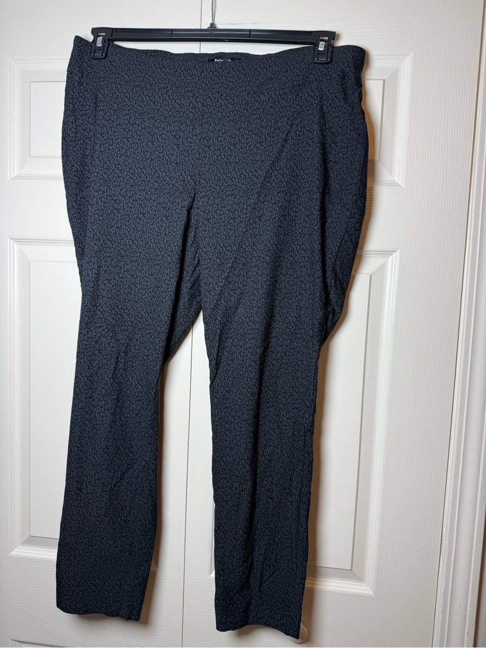 Relativity Leopard‎ Print Black Pants